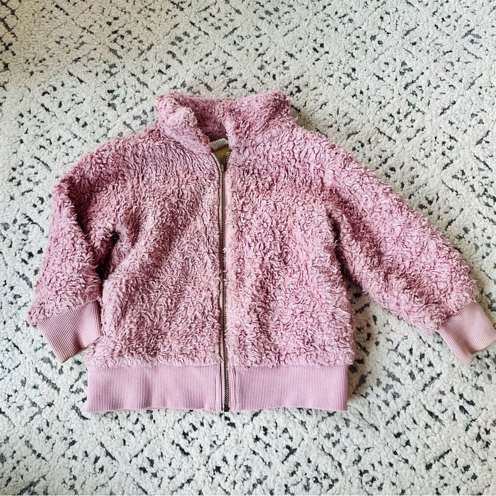 Kate Quinn Pink Fuzzy Kids Jacket
